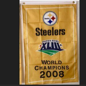 NEW Pittsburgh Steelers 3x5 Flag 2008 Super Bowl Champions
